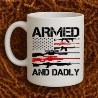 Armed And Dadly Military Dad Gift Coffee Mug thumb 2