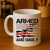 Armed And Dadly Military Dad Gift Coffee Mug thumb 4
