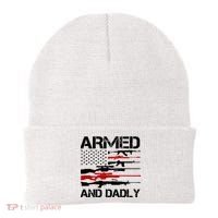 Armed And Dadly Military Dad Gift Beanie thumb 0