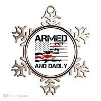 Armed And Dadly Military Dad Gift Ornament thumb 0