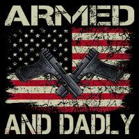 Armed And Dadly Funny Deadly Father For Father's Day Bucket Hat thumb 4