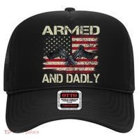 Armed And Dadly Funny Deadly Father For Father's Day Hat thumb 0
