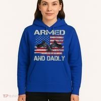 Armed And Dadly Funny Deadly Father For Father's Day Hoodie thumb 5