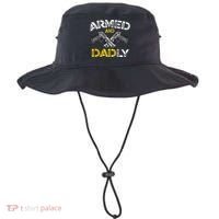 Armed And Dadly Funny Armed And Deadly Dad Fathers Day Bucket Hat thumb 0