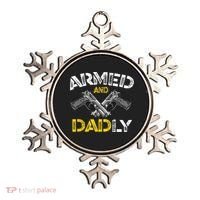 Armed And Dadly Funny Armed And Deadly Dad Fathers Day Ornament thumb 0