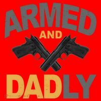 Armed And Dadly Fathers Day Gift Santa Hat thumb 1