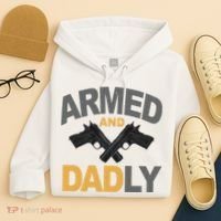 Armed And Dadly Fathers Day Gift Hoodie thumb 4