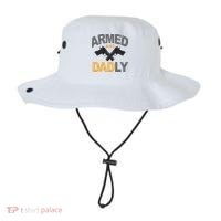 Armed And Dadly Fathers Day Gift Bucket Hat thumb 0