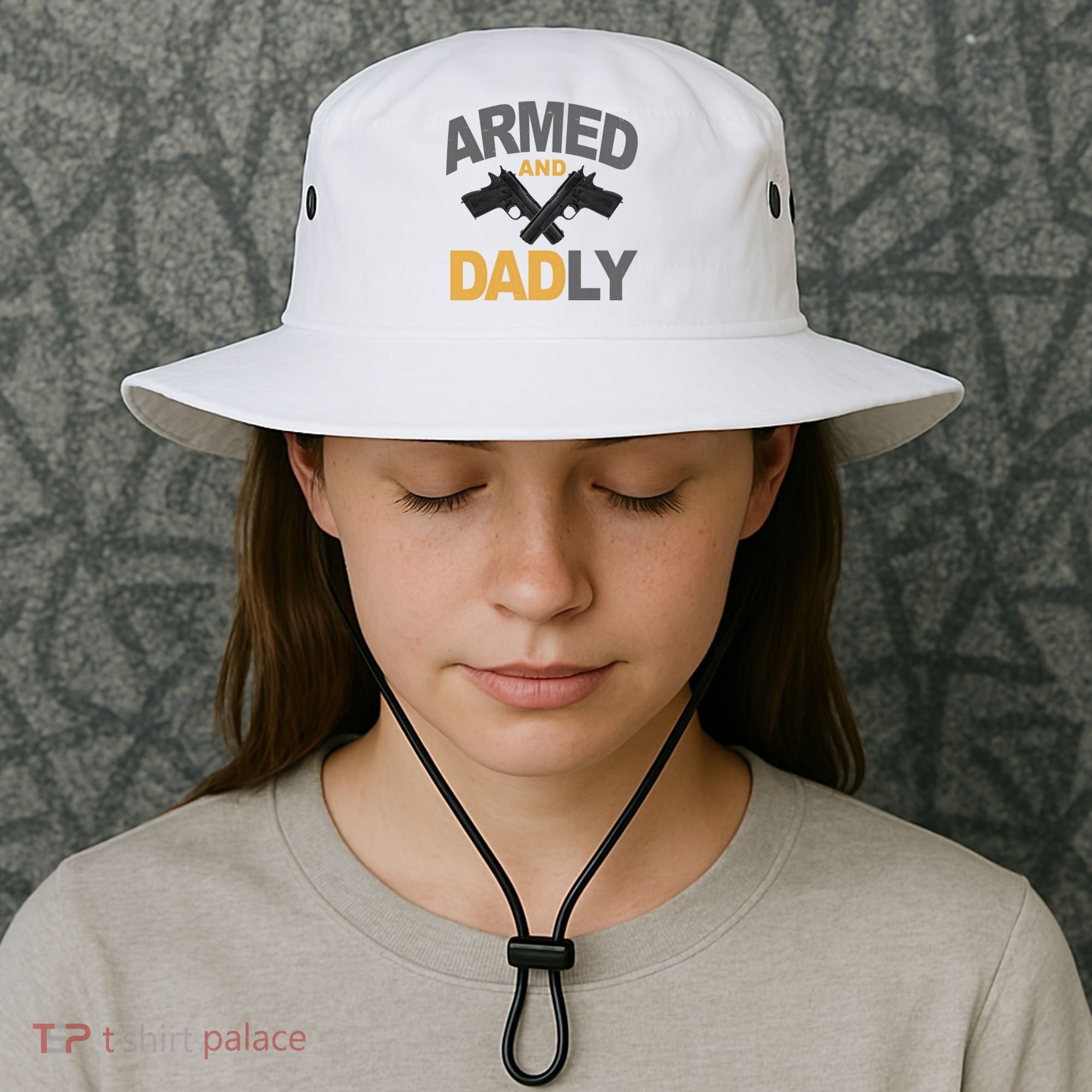 Armed And Dadly Fathers Day Gift Bucket Hat