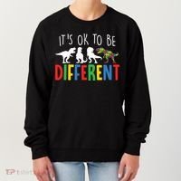 Autism Awareness Dinosaur ItS Ok To Be Different Meaningful Gift Women's Sweatshirt thumb 0