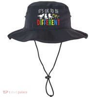 Autism Awareness Dinosaur ItS Ok To Be Different Meaningful Gift Bucket Hat thumb 0