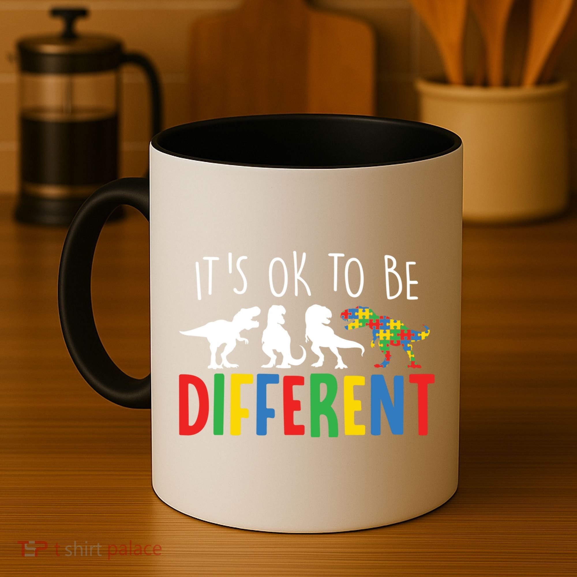 Autism Awareness Dinosaur ItS Ok To Be Different Meaningful Gift Coffee Mug