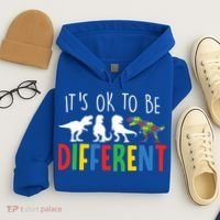 Autism Awareness Dinosaur ItS Ok To Be Different Meaningful Gift Hoodie thumb 4