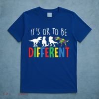 Autism Awareness Dinosaur ItS Ok To Be Different Meaningful Gift T-Shirt thumb 5