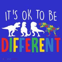 Autism Awareness Dinosaur ItS Ok To Be Different Meaningful Gift T-Shirt thumb 7