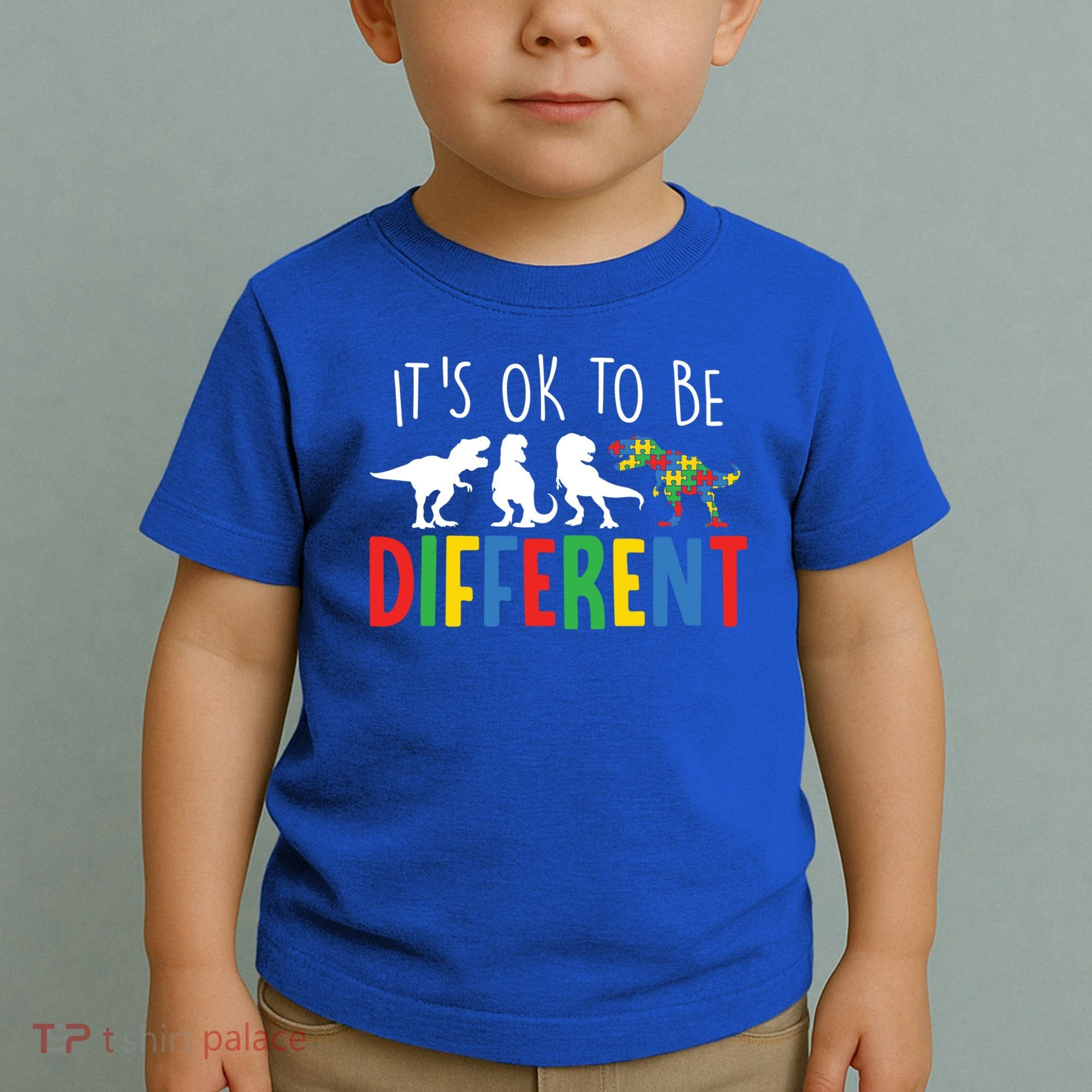 Autism Awareness Dinosaur ItS Ok To Be Different Meaningful Gift Toddler T-Shirt