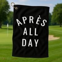 Apres All Day Winter Sports Gift Golf Towel thumb 1