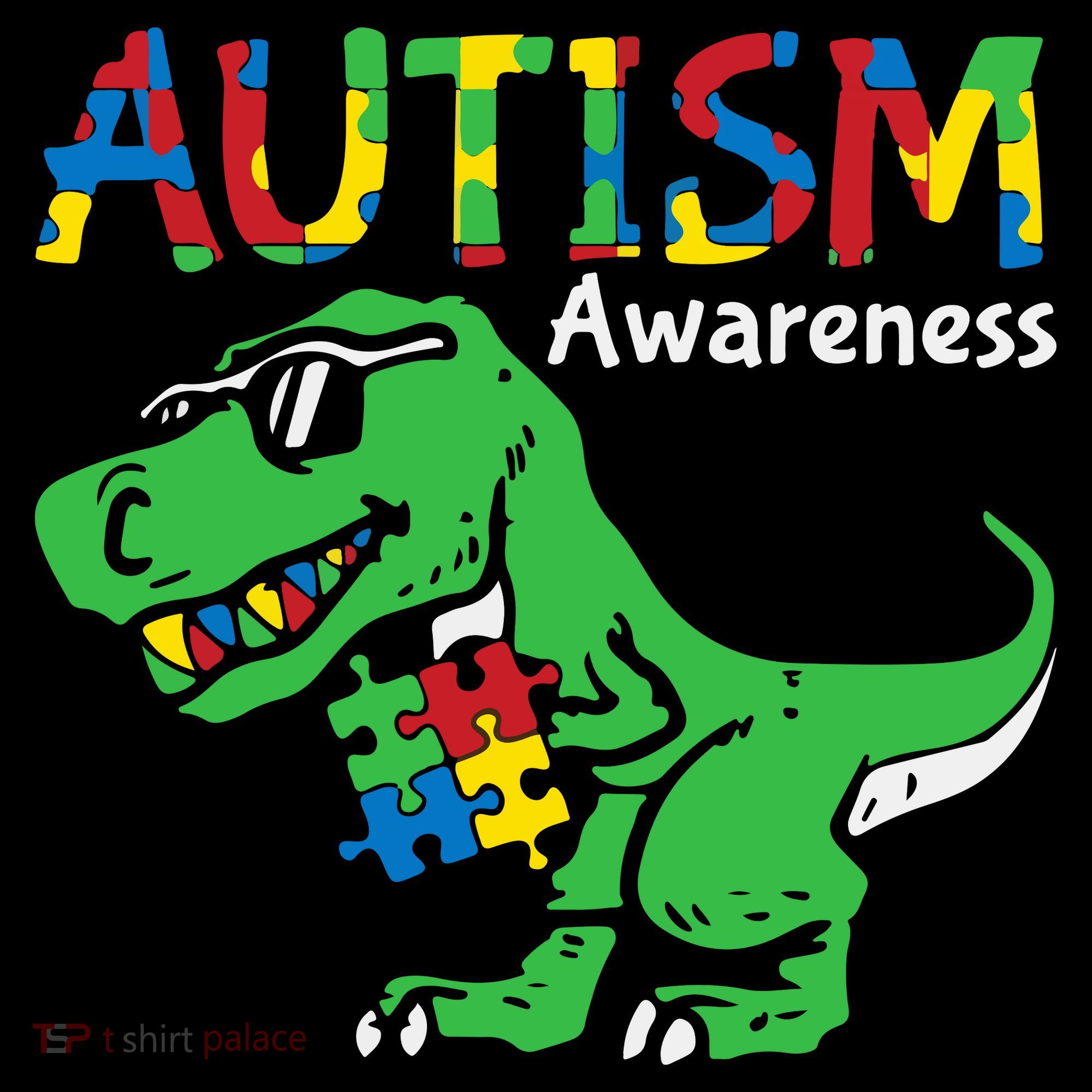 Autism Awareness Dinosaur Autism Heart Puzzle Women's Hoodie