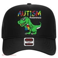 Autism Awareness Dinosaur Autism Heart Puzzle Hat thumb 0