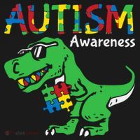 Autism Awareness Dinosaur Autism Heart Puzzle Kids Sweatshirt thumb 2