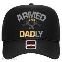 Armed And Dadly Funny Deadly Father Gift For Fathers Day Hat thumb 0