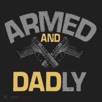 Armed And Dadly Deadly Father For Fathers Day Beanie thumb 2