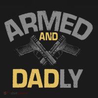 Armed And Dadly Deadly Father For Fathers Day Coaster thumb 2