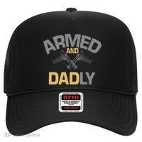 Armed And Dadly Deadly Father For Fathers Day Hat thumb 0