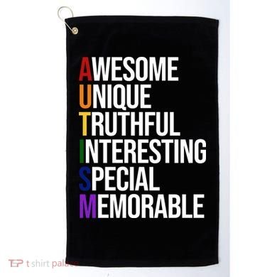 Autism Awesome Definition Golf Towel