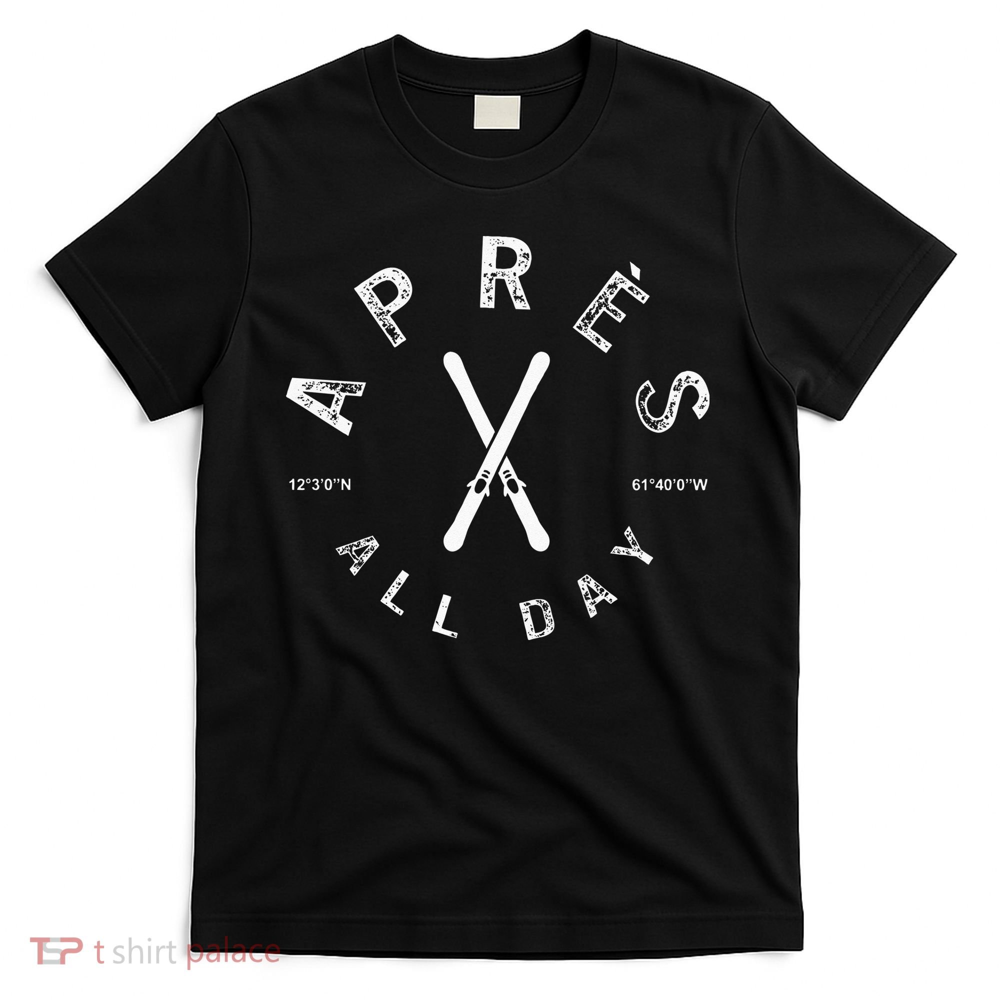 Apres All Day Winter Sports Apres Ski Lover Skiing Men Skier T-Shirt