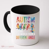 Autism Awareness Different Angle Neurodiversity Coffee Mug thumb 0