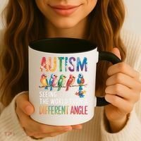 Autism Awareness Different Angle Neurodiversity Coffee Mug thumb 3
