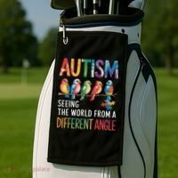 Autism Awareness Different Angle Neurodiversity Golf Towel thumb 2