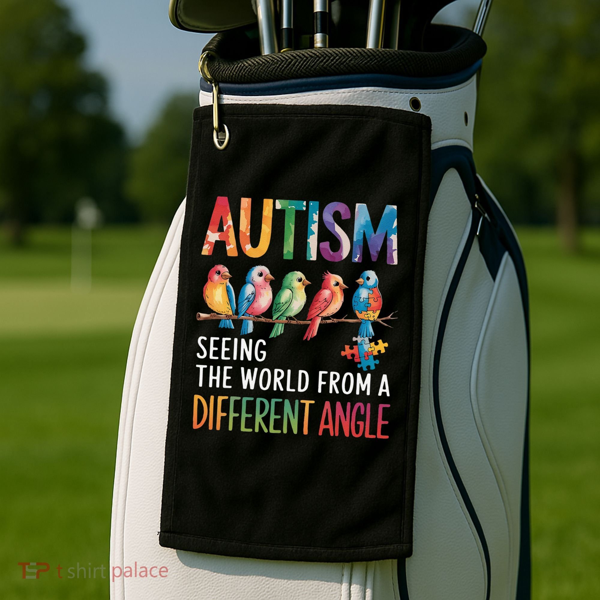 Autism Awareness Different Angle Neurodiversity Golf Towel