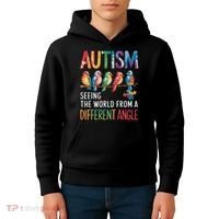 Autism Awareness Different Angle Neurodiversity Kids Hoodie thumb 4