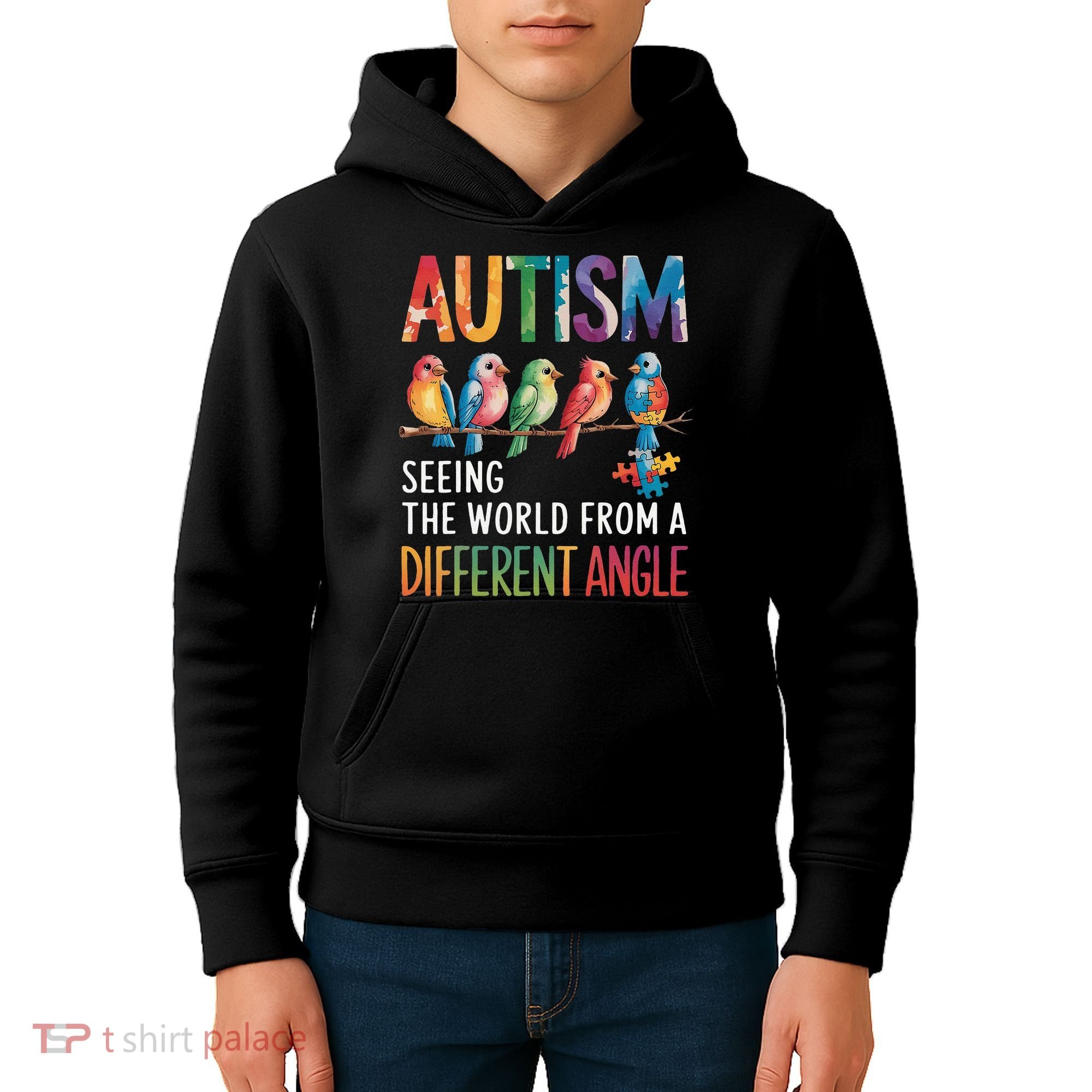 Autism Awareness Different Angle Neurodiversity Kids Hoodie