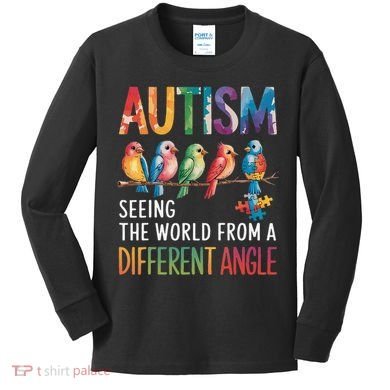 Autism Awareness Different Angle Neurodiversity Kids Long Sleeve Shirt