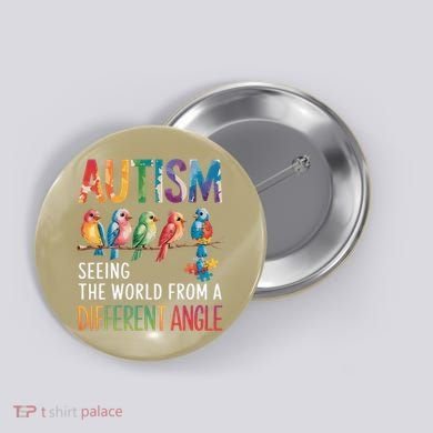 Autism Awareness Different Angle Neurodiversity Button