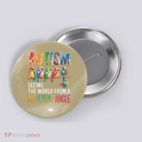 Autism Awareness Different Angle Neurodiversity Button thumb 0