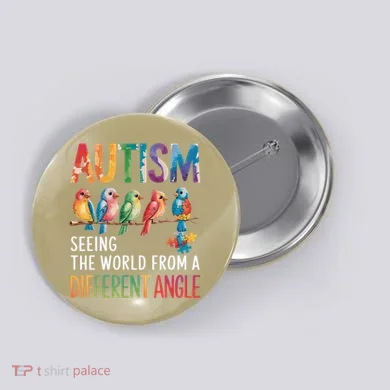 Autism Awareness Different Angle Neurodiversity Button