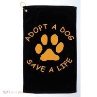 Adopt A Dog Save A Life Rescue Dog Golf Towel thumb 0