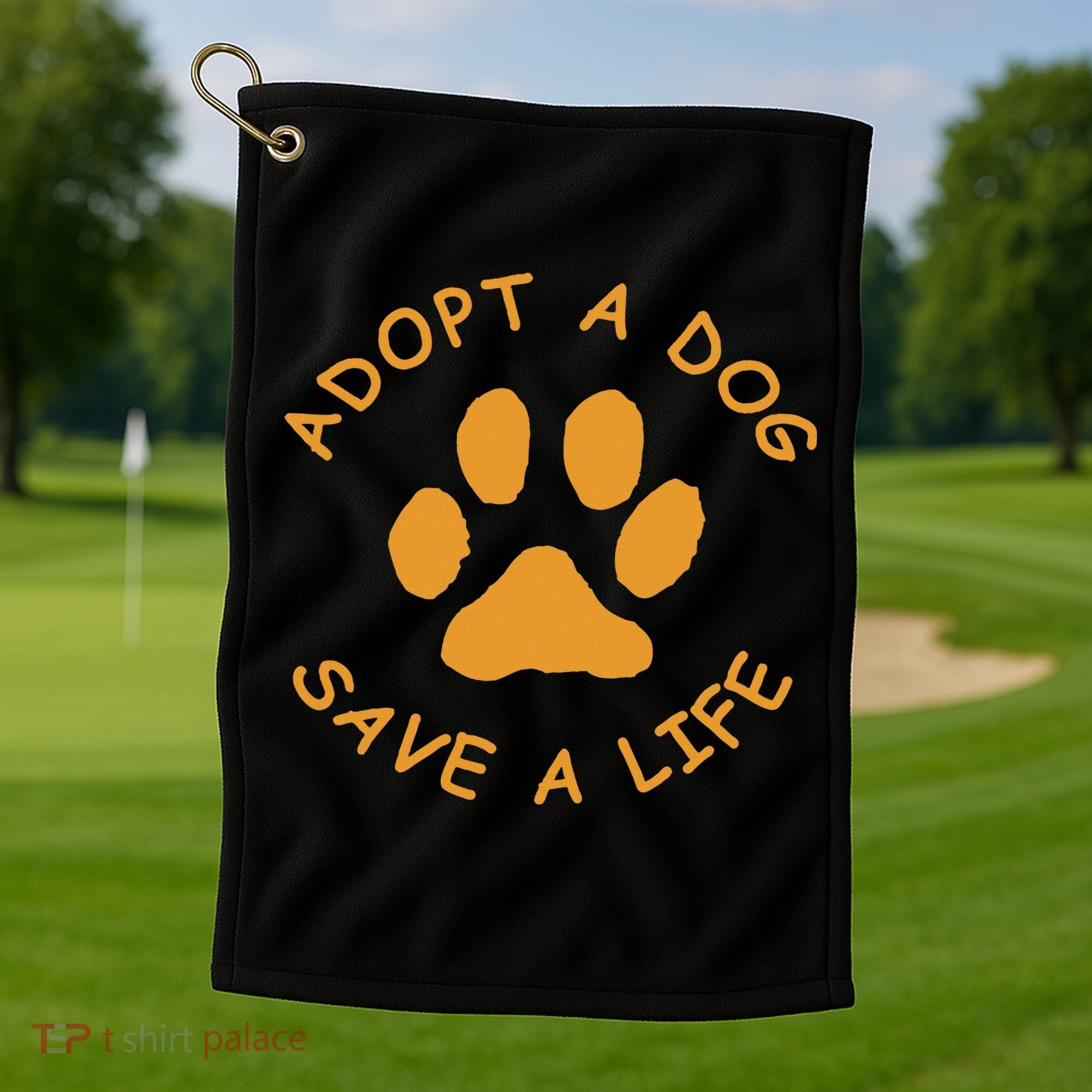 Adopt A Dog Save A Life Rescue Dog Golf Towel