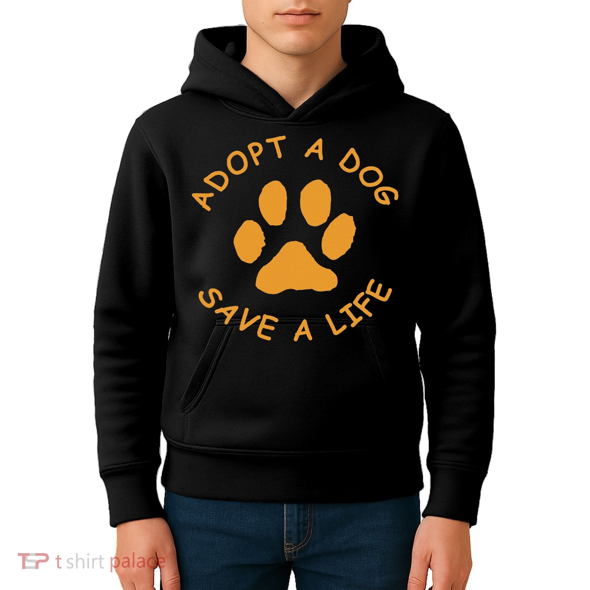 Adopt A Dog Save A Life Rescue Dog Kids Hoodie