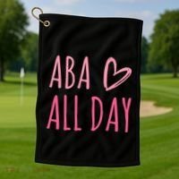Aba All Day Autism Psychology Behavior Analyst Gift Golf Towel thumb 1