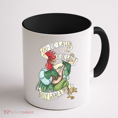 Alan A Dale Rooster Oo De Lally Golly What A Day Coffee Mug back
