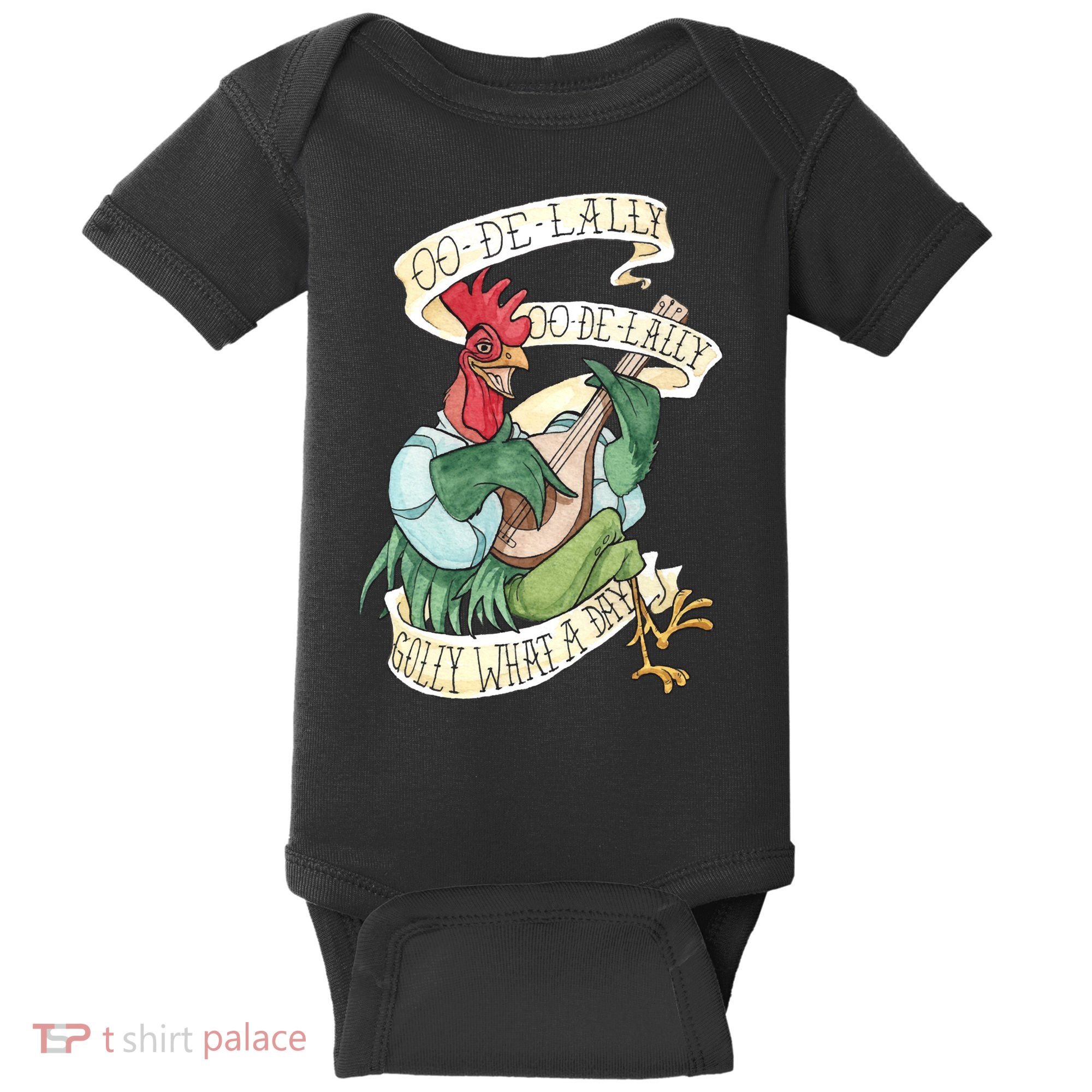 Alan A Dale Rooster Oo De Lally Golly What A Day Baby Bodysuit