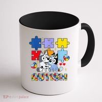 Autism Awareness Dog Lover Coffee Mug thumb 1