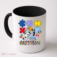 Autism Awareness Dog Lover Coffee Mug thumb 0