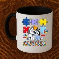 Autism Awareness Dog Lover Coffee Mug thumb 2