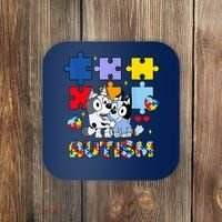 Autism Awareness Dog Lover Coaster thumb 0